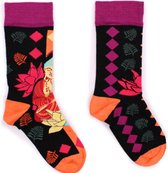 Hop Hare - Bamboe sokken - Vrolijke sokken - Grappige sokken - Happy Socks - Unisex - Boeddha - Lotus - Oranje 41-46
