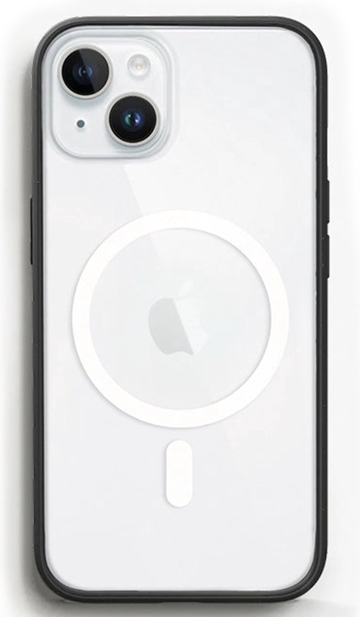 Woodcessories Bio Clear Case MagSafe - Geschikt voor iPhone 15 Plus - Duurzaam - Eco vriendelijk - Gemaakt van bio-materialen - Clear / White