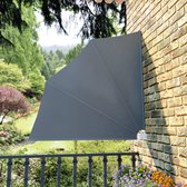 Bol.com vidaXL - Balkonscherm - inklapbaar - 140x140 - cm - grijs aanbieding