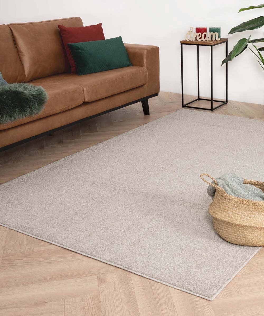 Laagpolig vloerkleed - Fine crème 60x110