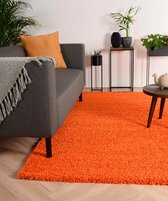 Hoogpolig vloerkleed shaggy Trend effen - oranje 200x300 cm