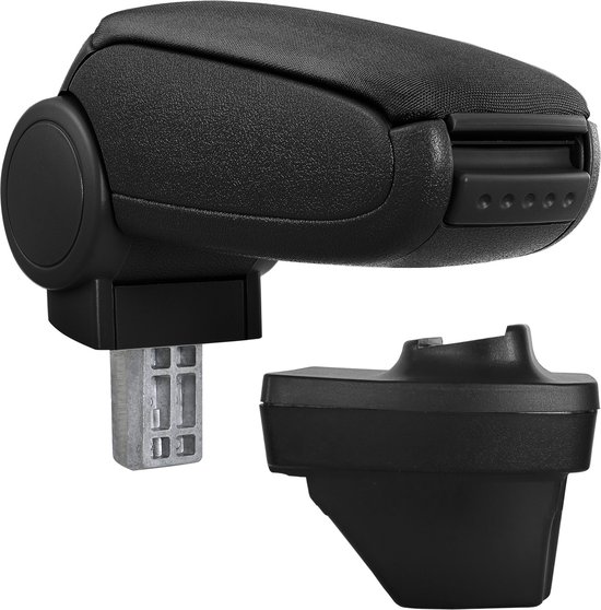 OMAC Middenarmsteun, armsteun, compatibel met Renault Clio 2019-2025 met adapter, ABS, zwart
