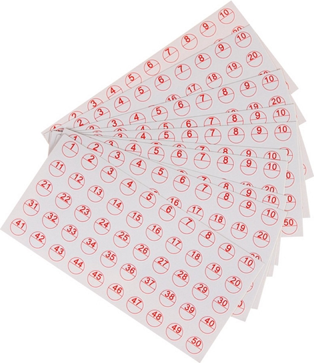 Diamond Painting cijfer stickers (10 vellen)