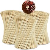 Relaxdays cakepop stokjes - set van 1000 - bamboe stokjes - lolly's - knutselstokjes