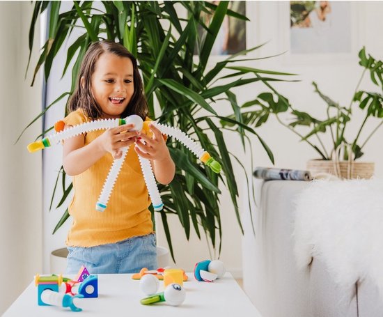SmartMax Roboflex Plus - Magnetische Robots Bouwen - 20-Delige Bouwset met Flexibele Staven - Educatief Speelgoed voor Kleuters - Vanaf 3 Jaar