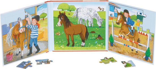 Goki Magnetisch Legpuzzelboek Paardenstal, 40st.