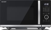 SHARP QG234AEB Mikrowelle mit Grill (Mikrowelle: 900W, Grill: 1000W, 10 Leistungsstufen, Auftaufunktion, Abmessungen: 490x288x393cm), schwarz