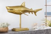 Maritiem beeld HAI 68cm goud handgemaakt metalen design haai - 42988