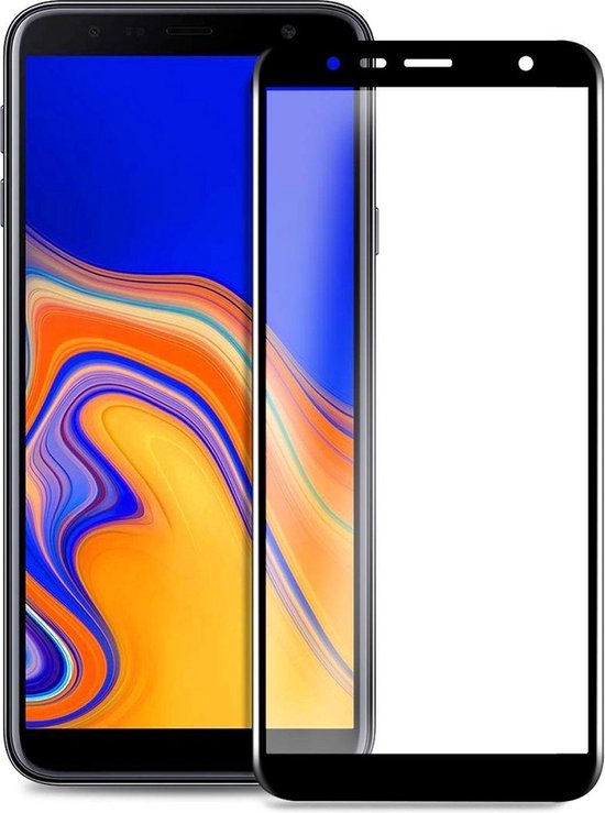 LuxeBass Full Glas screenprotector geschikt voor - Samsung Galaxy J4+ 2018 - Transparant - Volledige dekking - Premium Glas - beeldscherm - scherm - tempered glas
