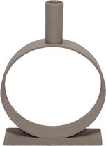 Kandelaar - Branded by - kandelaar Ring taupe - 23,5 cm hoog