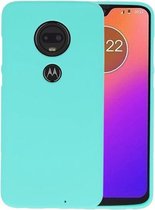 Bestcases Color Telefoonhoesje - Backcover Hoesje - Siliconen Case Back Cover voor Motorola Moto G7 / G7 Plus - Turquoise