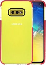 Armor TPU Hoesje voor Samsung Galaxy S10e Transparant / Rood