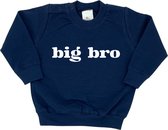 Sweater/trui - big bro - Blauw - Maat 80 - Zwangerschap aankondiging - Big Brother - Ik Word Grote Broer - Geboorte - Baby - In verwachting