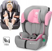 Autostoel - Grijs/Roze - 9 tot 36 kilo - Isofix Autostoel - tot 12 jaar - Kinderzitje Auto - Meegroei Autostoel - Babyzitje - Babystoel Auto