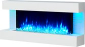Cheminée Électrique Helia Wit - Chauffage (0W, 1000W ou 2000W) - Effet flamme 3D réaliste - Avec télécommande