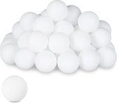 Balles de bière-pong Relaxdays - lot de 100 - blanches - 40 mm - balles de tennis de table - outdoor
