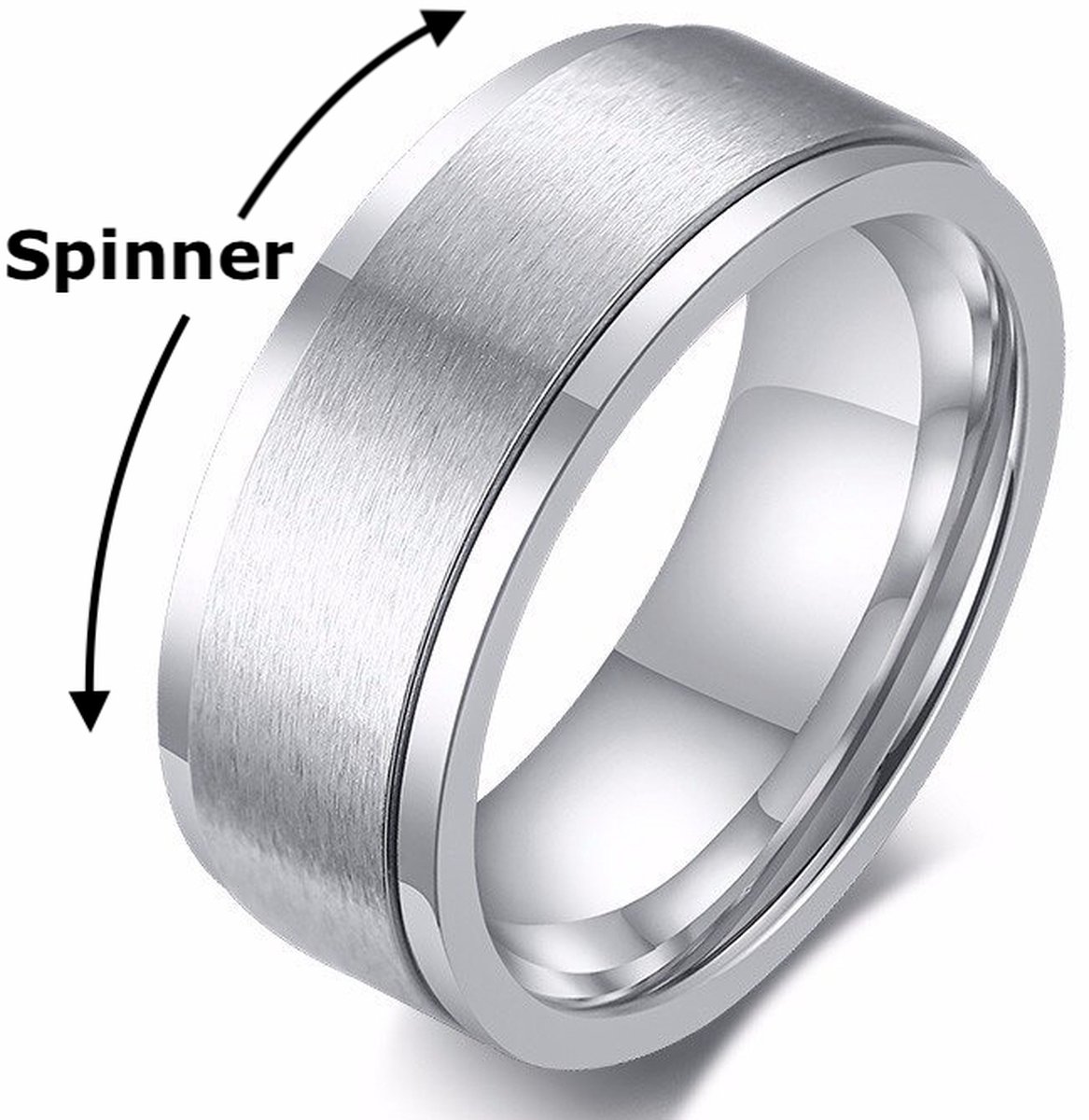 Metalen Ringen Fidget Toy Stress Relief voor Volwassenen, Draagbare