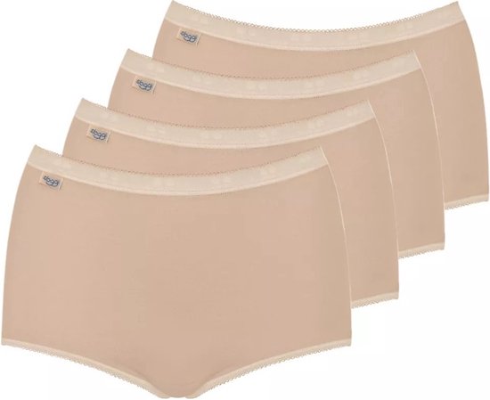Sloggi Basic Maxi dames slip 4-Pack - 46 - beige