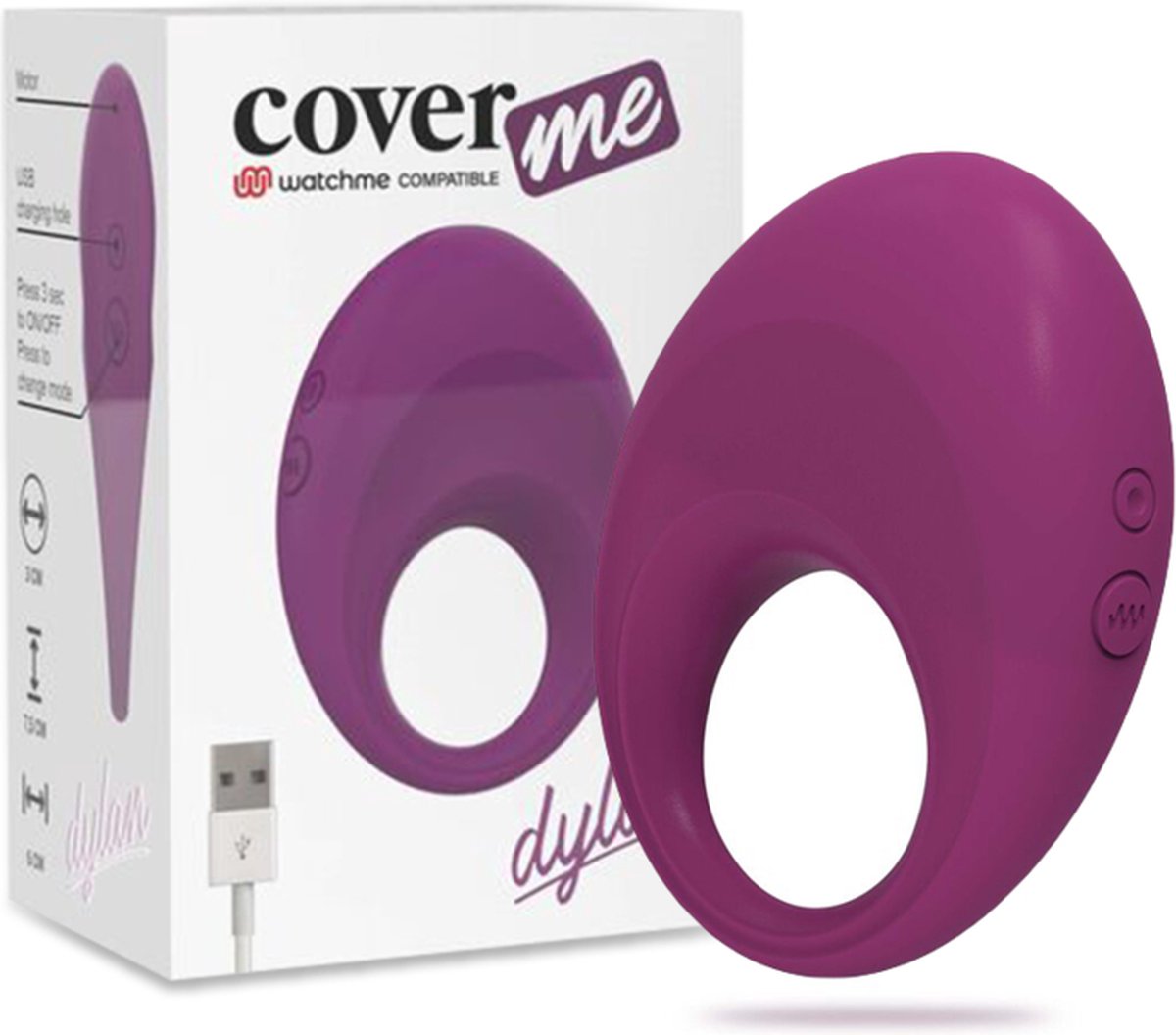 Goedkoopste COVERME | Coverme Dylan Cock Ring Rechageable 10 Speed Waterproof | Best Seller | Sex Toys voor Mannen