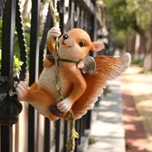 prachtige harsornament van een gesimuleerde klimmende eekhoorn 14*9*16cm