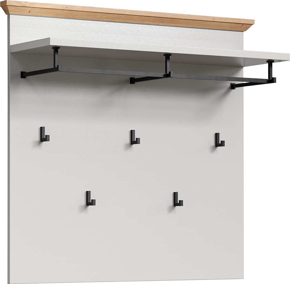 Wall Organizer - Wandhouder - Wandplank - Wandmeubel - Wandopberger - Hangpaneel - Lichtgrijs/Artisan Eiken - 91x82x27cm