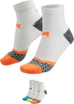 Xtreme - Hardloop sokken - Unisex - Multi wit - 45/47 - 3-Paar - Sportsokken