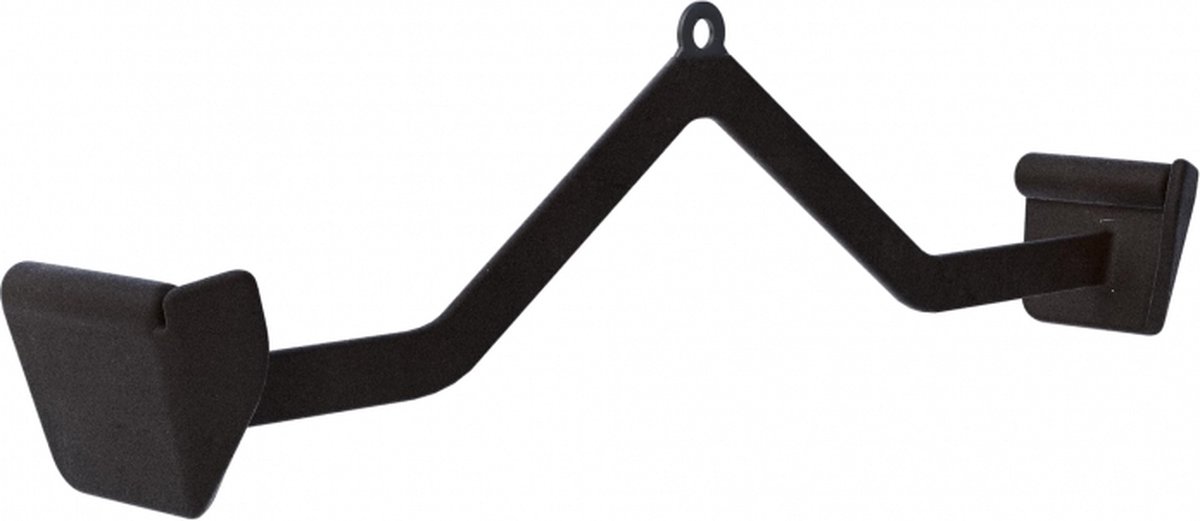 Gorilla Sports Lattrekstang Zwart - Rubber Coating - handgreep - Anti-slip