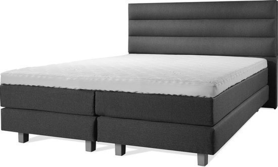 Boxspring Luxe 160x220 Horizon Antraciet Lederlook