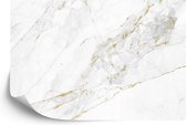 Fotobehang White Gold Marble Texture Pattern Background With High Resolution Design For Cover Book Or Brochure, Poster, Wallpaper Background Or Realistic Business