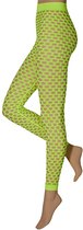 Apollo - Panty Doorschijnend - Stretch - Netpanty - Neon Geel - Maat S/M - Panty dames - Panty - Panty visnet - Fishnet panty - Panty's