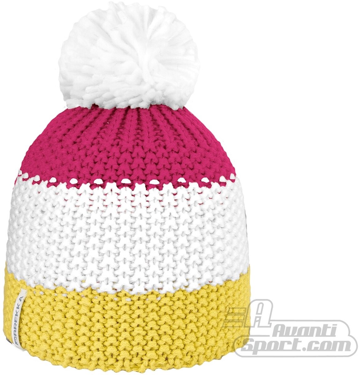 Brekka Ski Pon - Muts -  Dames - Maat One Size - Roze;Wit;Geel