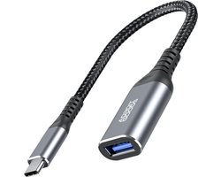AdroitGoods USB-C naar USB-A adapter OTG Converter USB 3.0 - USB C to USB A HUB - Verloop - Space Grey