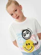 Koton 3SAL10830IK Kinderen Vrouwen T-shirt Single - ecru - XS