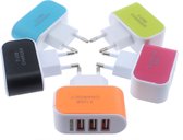 Europees USB adapter - USB stekker - USB lader - Blokje - Universeel - Oranje