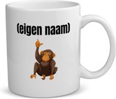 Akyol - aap met eigen naam koffiemok - theemok - Aap - apen liefhebbers - mok met eigen naam - leuk cadeau voor iemand die houdt van apen - cadeau - kado - 350 ML inhoud