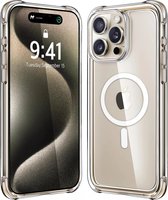 Transparant Schokbestendig TPU Hoesje Geschikt voor Apple iPhone 15 Pro | Compatibel met MagSafe | Back Cover met Magneet | Dun | Flexibel | Shockproof | Doorzichtig