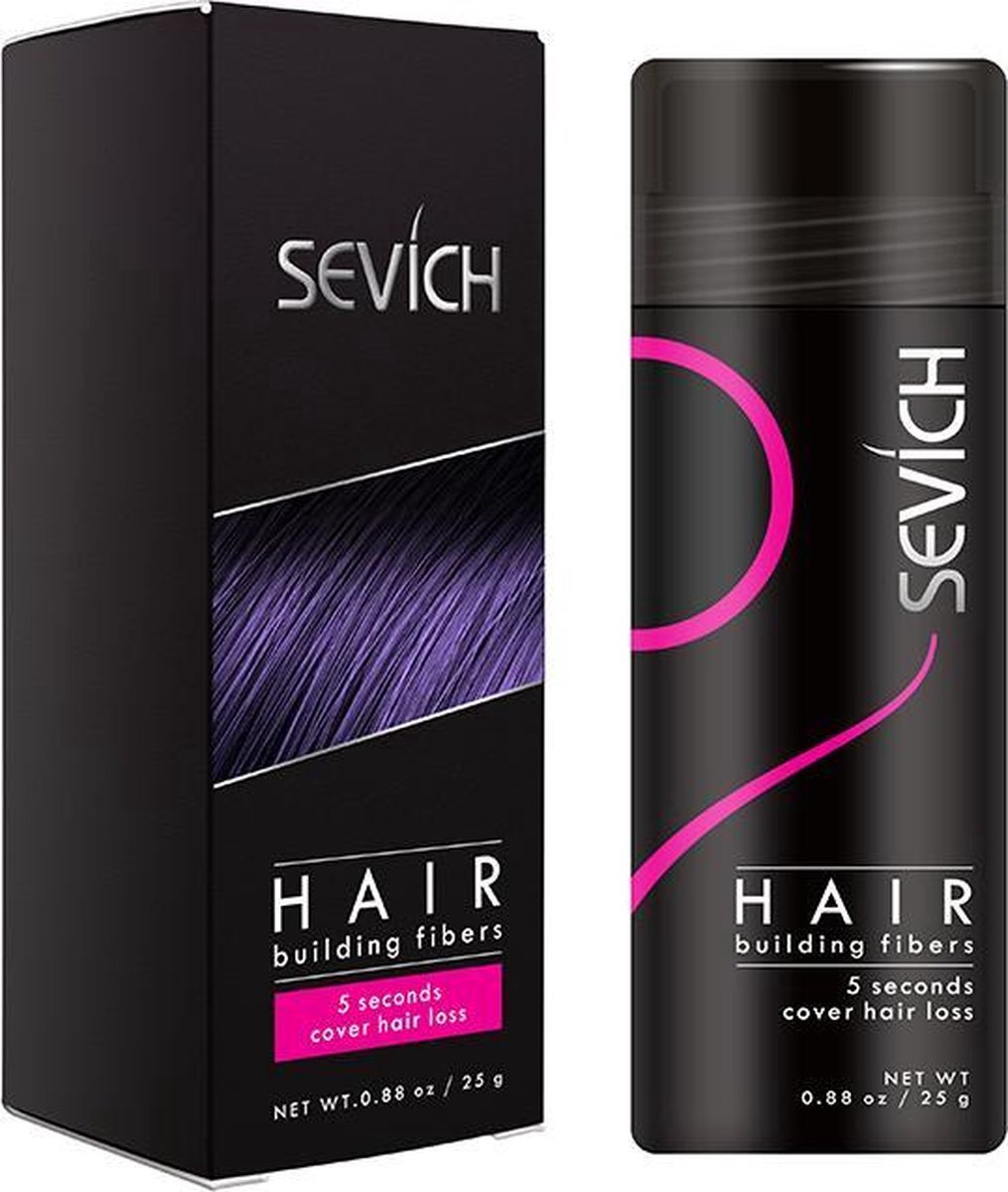 Sevich® - ZWART - Haarvezels - Haarpoeder - Hair Fiber - Kale plekken bedekken - Haarverdikker - Zwart
