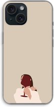 Case Company® - Hoesje geschikt voor iPhone 15 hoesje - I drink wine - Soft Cover Telefoonhoesje - Bescherming aan alle Kanten en Schermrand