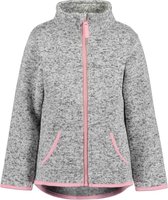 Blue Seven-Girls knitted fleece jacket-Med grey
