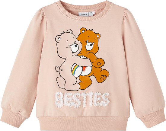 NAME IT NMFARRA CAREBEARS SWEAT BRU SKY Meisjes Trui - Maat 98