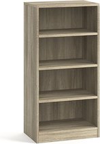 Lage open kast Edwin Sonoma - Breedte 55 cm - Hoogte 110 cm - Diepte 36 cm - Met planken - Zonder deuren