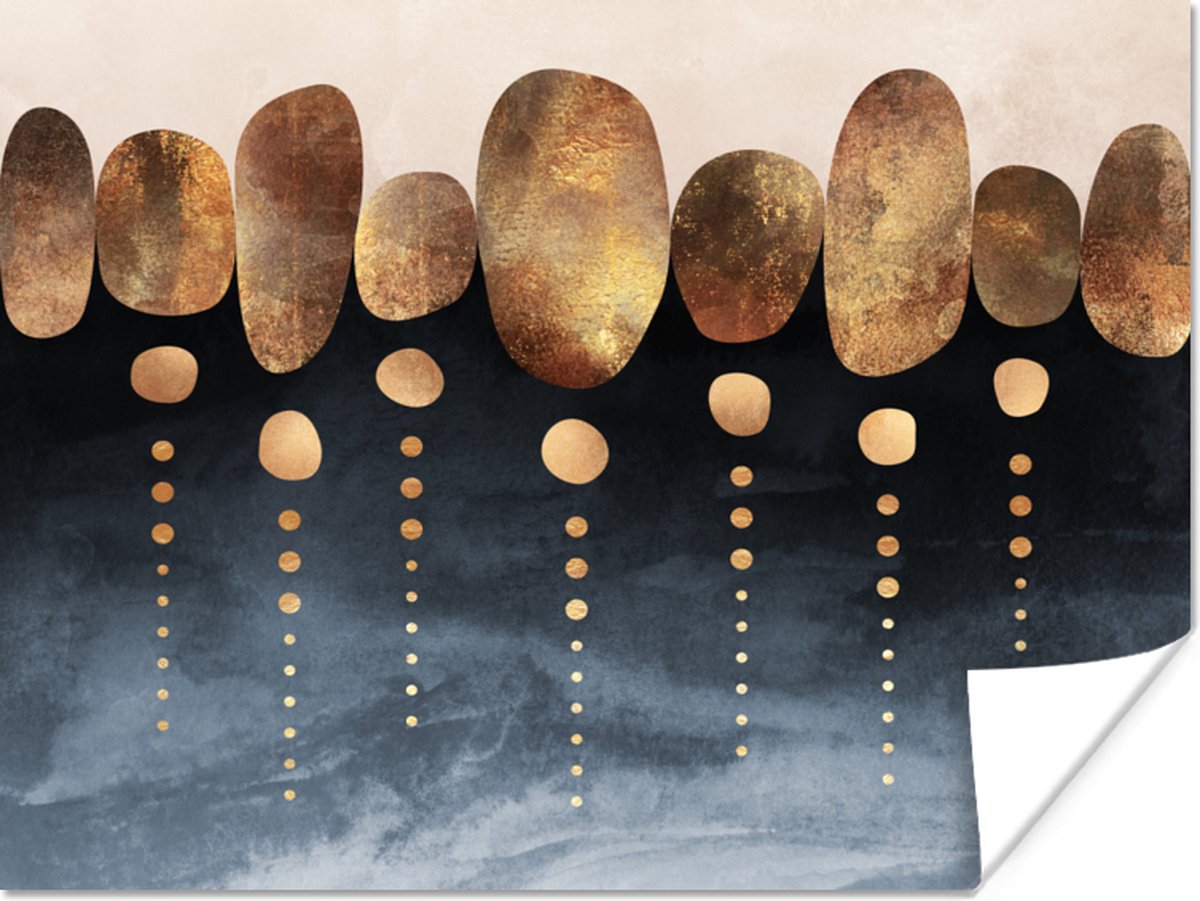 Poster Goud - Abstract - Luxe - 40x30 cm