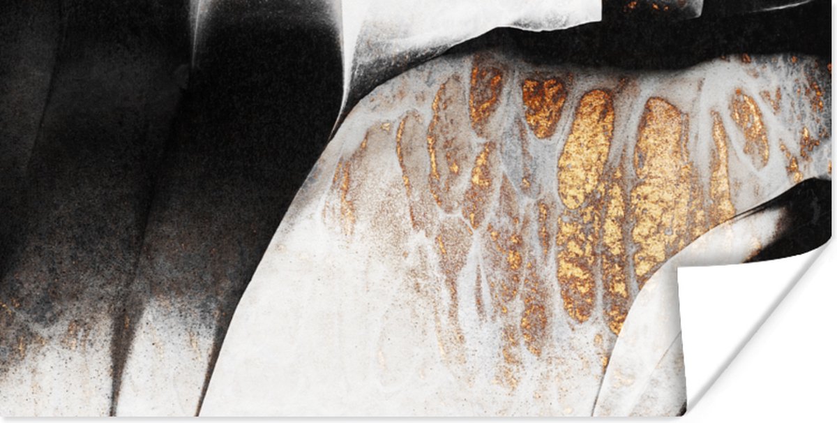 Poster Goud - Abstract - Design - 120x60 cm