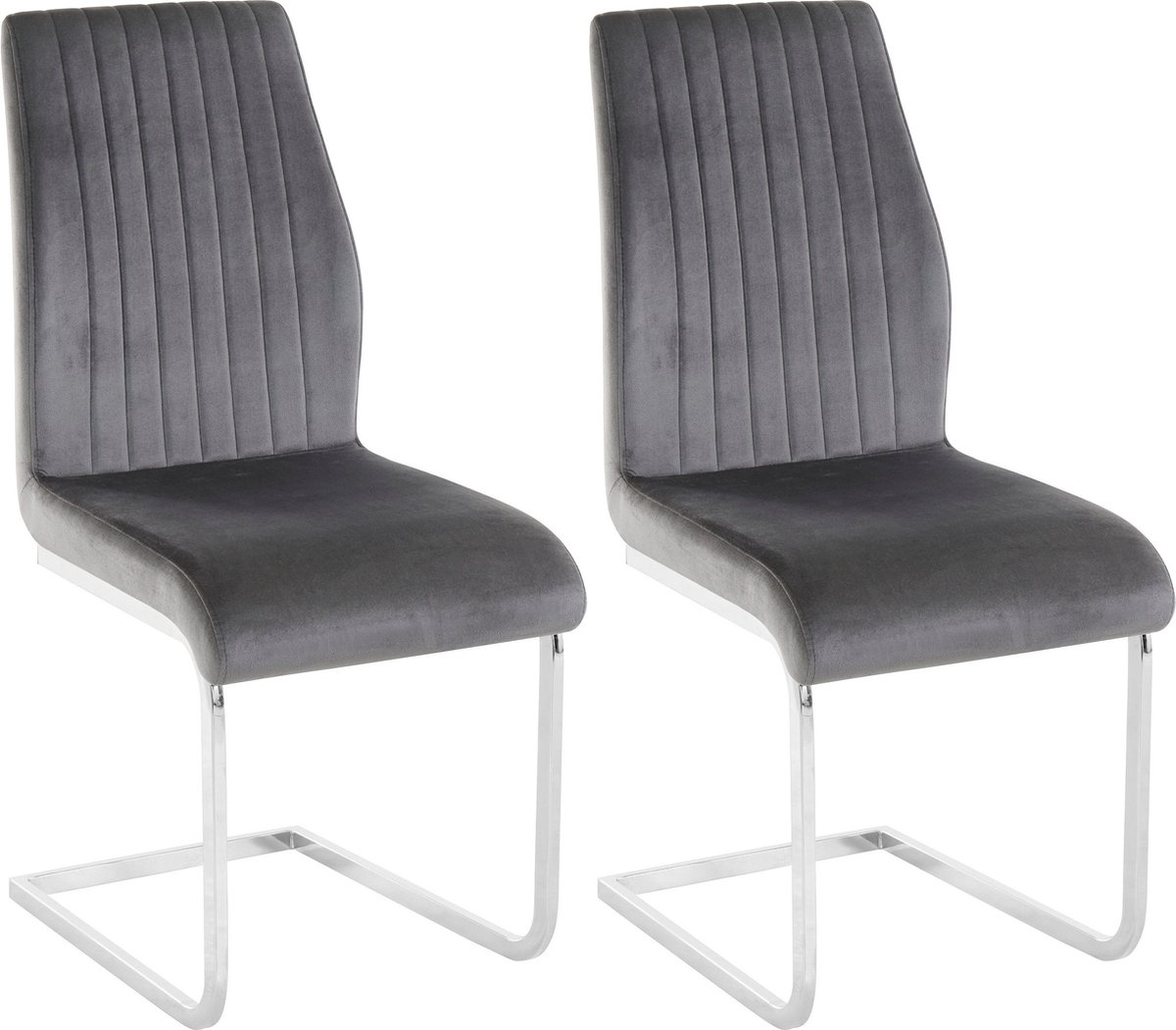 Greta-Eetkamerstoel - 2 Pack - Grijs