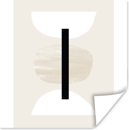 Posters - Décoration chambre esthétique - Abstrait - Pastel - Formes géométriques - Affiche esthétique - Décoration chambre adolescents - 75x75 cm