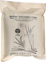 RiceStraws™ RiceStraws™, Composteerbare rietjes van rijst, HET ecologische alternatief voor plastic & papieren rietjes - Promobox : Alle kleuren – 20/15cm – ⌀ 8mm – 1800 rijst rietjes