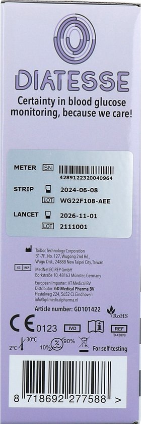 Diatesse Xper Startpakket (incl. 10 strips) + Ketonen