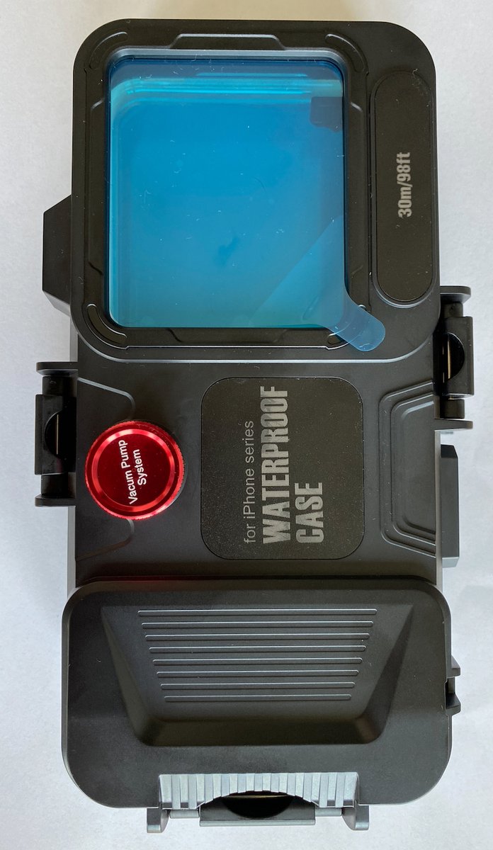 Phonaddon Professionele Waterdichte Duikershoes/ Snorkel case geschikt voor meeste iPhones vanaf iPhone 7 t/m iPhone - Met vacuummechanisme - Waterproof tot 30 meter diepte - Geschikt voor meeste iPhones - Volledig Shockproof Waterproof Case - Zwart