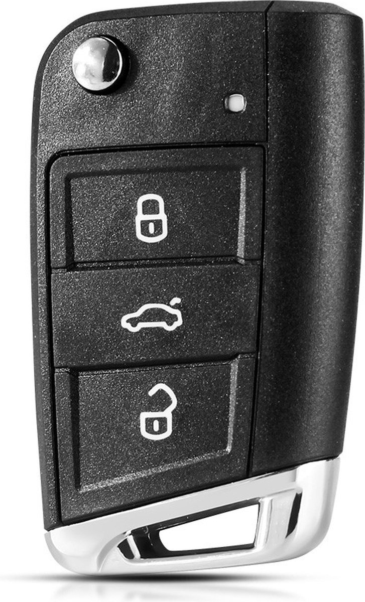 XEOD Autosleutelbehuizing - sleutelbehuizing auto - sleutel - Autosleutel / Geschikt voor: Volkswagen Golf 7 HU162T
