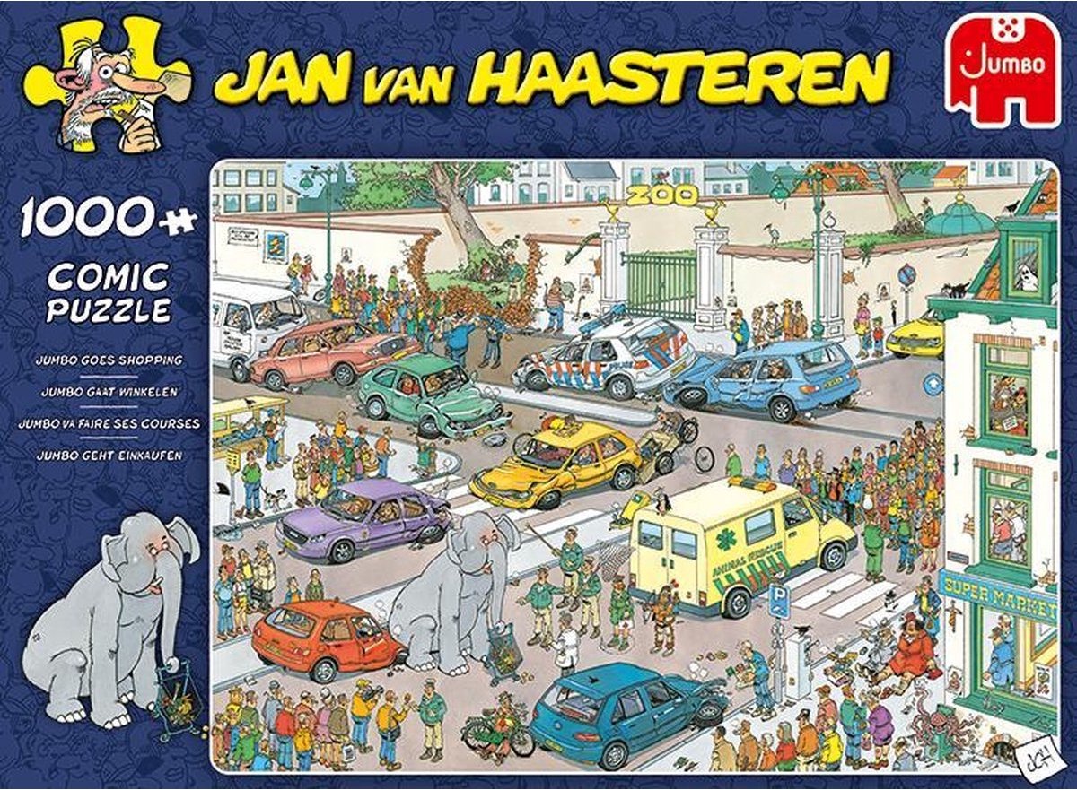 Jan van Haasteren Jumbo gaat winkelen puzzel - 1000 stukjes — afbeelding 4